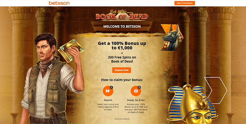 Betsson casino promotion for first depositors