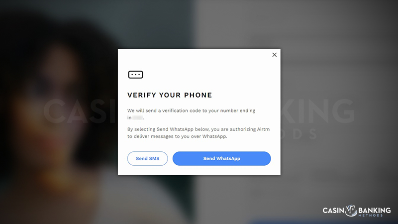 Select how you want to authenticate your mobile phone number