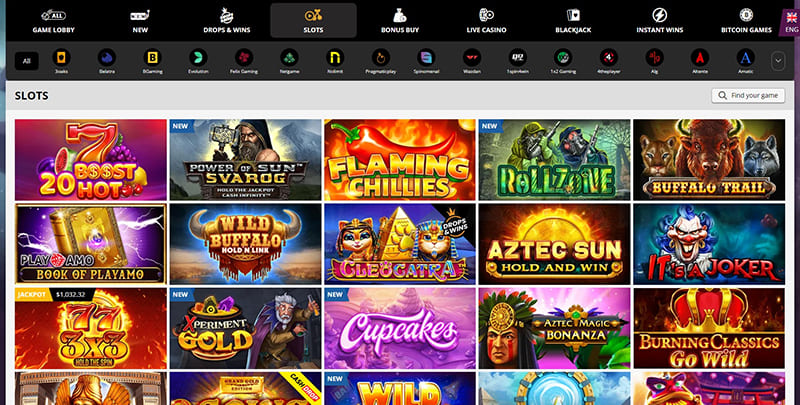 Playamo casino selection of the video slot games
